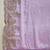 Lilac chiffon embroidered saree with unstitched blouse piece