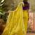 Neon silk chiffon embellished saree with unstitched blouse piece