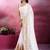 White and gold sequins embroidered georgette party wear saree with blouse piece