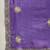 Purple silk chiffon embellished saree with unstitched blouse piece