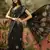 Black georgette bandhni saree with unstitched blouse piece