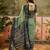 Green georgette bandhni saree with unstitched blouse piece