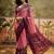 Pink georgette bandhni saree with unstitched blouse piece