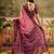 Pink georgette bandhni saree with unstitched blouse piece