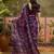 Purple georgette bandhni saree with unstitched blouse piece