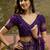 Purple georgette bandhni saree with unstitched blouse piece