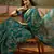 Rama georgette bandhni saree with unstitched blouse piece