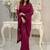 Wine all-over sequins striped georgette party wear saree with blouse piece