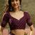 Wine georgette bandhni saree with unstitched blouse piece