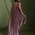 Onion silk chiffon embellished saree with unstitched blouse piece