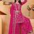 Pink georgette sequence embroidered sharara suit