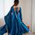 Blue Anarkali Gown Suit Set With Dupatta