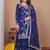 Blue vichitra silk sequence embroidered sharara suit
