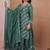 Sea green chinon silk sequence embroidered sharara suit