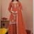 Rust orange georgette sequence embroidered sharara suit