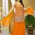 Orange georgette sequence embroidered sharara suit
