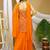 Orange georgette sequence embroidered sharara suit