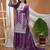 Lavender crepe silk sequence embroidered sharara suit