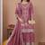 Onion pink crepe silk sequence embroidered sharara suit