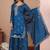 Royal blue vichitra silk sequence embroidered sharara suit
