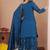 Royal blue vichitra silk sequence embroidered sharara suit
