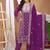 Violet georgette sequence embroidered salwar suit
