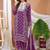 Violet georgette sequence embroidered salwar suit