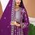 Violet georgette sequence embroidered salwar suit