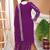 Violet georgette sequence embroidered salwar suit