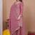 Onion pink chinon silk sequence embroidered sharara suit