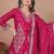 Pink chinon silk sequence embroidered sharara suit