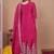 Pink chinon silk sequence embroidered sharara suit