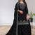 Black chinon silk sequence embroidered sharara suit
