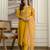 Yellow  Silk blend  Embroidery Sequence Work Kurta Pant Dupatta Set 