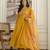 Yellow  Silk blend  Embroidery Sequence Work Kurta Pant Dupatta Set 