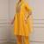 Yellow Cotton Silk Embroidery Sequence Work Kurta Pant Dupatta Set 