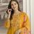 Yellow  Silk blend  Embroidery Sequence Work Kurta Pant Dupatta Set 