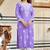 Women's lavender embroidered rayon straight kurta with schiffli pants set for casual & festive wear