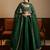 Green Satin Embroidery With Sequence Work Lehenga Choli with Dupatta For Women