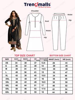 Black Georgette Embroidery Sequence Work Kurta Pant Dupatta For Women 6