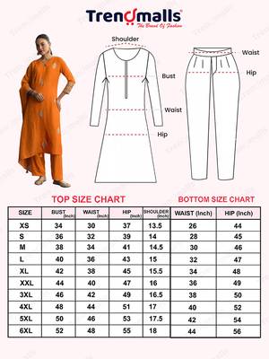 Orange Cotton Silk Embroidery Sequence Work Salwar Suit Dupatta Set 6