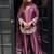 Wine embroidery crep silk full stitched farshi salwar