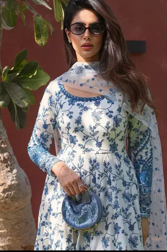 Skyburds embroidery sequence full stitched anarkali gown