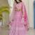 Pink Natural Crepe Silk Sequins & Zari Embroidered Lehenga Choli Set