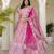 Pink Natural Crepe Silk Sequins & Zari Embroidered Lehenga Choli Set