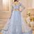 Designer Sky Blue Embroidered Lehenga Choli with Net Dupatta for Women