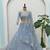Designer Sky Blue Embroidered Lehenga Choli with Net Dupatta for Women