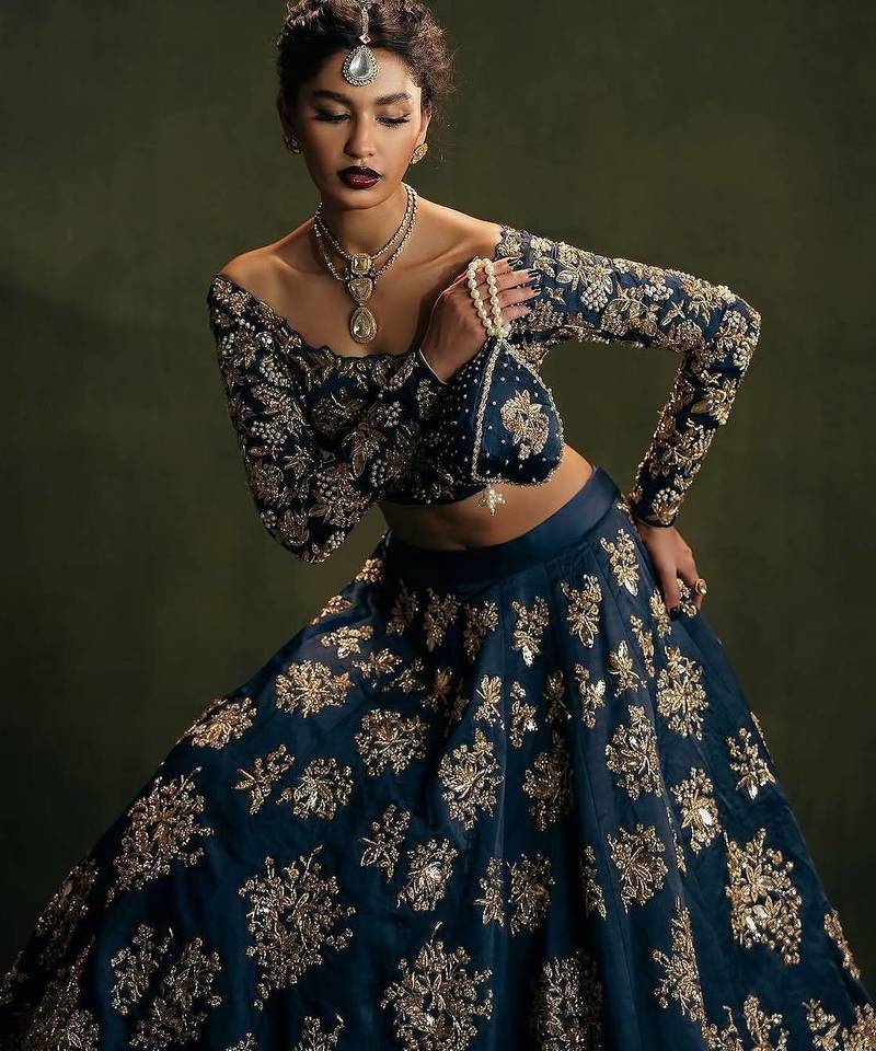 Designer Thread Work Lehenga For Sangeet Party