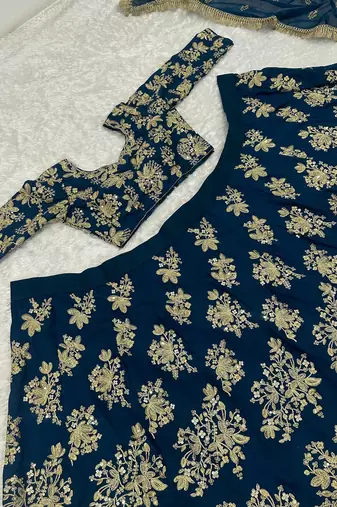 Designer Thread Work Lehenga For Sangeet Party