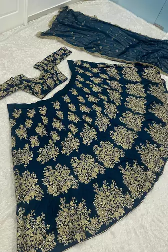 Designer Thread Work Lehenga For Sangeet Party